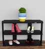 Donato Open Shoe Rack in Classic Black Finish