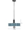 Malisa Donte Grey Metal Hanging Light