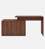 Dora Study Table in Planked Walnut Finish Dora Study Table in Planked Walnut Finish