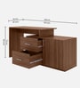 Dora Study Table in Planked Walnut Finish Dora Study Table in Planked Walnut Finish