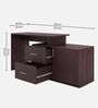 Dora Study Table In Dark Wenge Finish Dora Study Table In Dark Wenge Finish