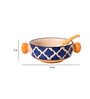Dori 300ml Blue & White Ceramic (Set of 12) Dinner Bowl