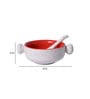 Dori 300ml White & Orange Stoneware (Set of 12) Dinner Bowl