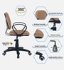 Doriona Low Back Ergonomic Chair In Beige Colour
