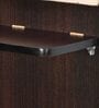 Doris Wall Shelf With Mirror In Walnut Finish