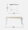 Dorm Portable Table in Beige Finish