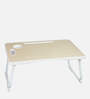Dorm Portable Table in Beige Finish