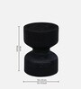 Dornel Cement stool In Scratch Resistant Black Colour