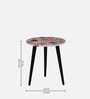 Dornel Metal End Table In Scratch Resistant Multicolour Digital Print
