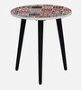 Dornel Metal End Table In Scratch Resistant Multicolour Digital Print