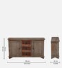 Dornel Solid Wood Sideboard In Scratch Resistant Grey Distress Finish