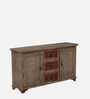 Dornel Solid Wood Sideboard In Scratch Resistant Grey Distress Finish