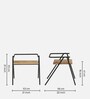 Tiberi Metal Cafe Chair in Black Colour (Set of 2)
