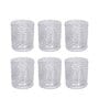 Dotted Transparent 200 ML Glass (Set of 6)  Whiskey Glasses