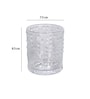 Dotted Transparent 200 ML Glass (Set of 6)  Whiskey Glasses
