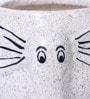 Dotted White Glazed Ceramic Elephant Shaped Desk Pot