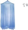 Double Bed Hanging Polyester Mosquito Net In Blue