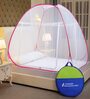Double Bed King Polyester Mosquito Net In Pink