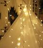 Double Bed Polyester Hanging Mosquito Net With Led Light In White