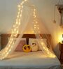 Double Bed Polyester Hanging Mosquito Net With Led Light In White
