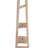 Double Beige Cotton Shade Shelf Floor Lamp With Birch Ply Base