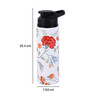 Double Cap Sports Water Bottle With White & Red Floral Print