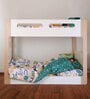 Double Decker Bunk Bed in Pearly White Colour