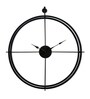 Double Frame Black Metal Wall Clock