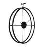 Double Frame Black Metal Wall Clock