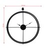 Double Frame Black Metal Wall Clock