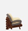 Double Futon in Mustard Wave Pattern Colour with Mattress