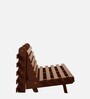 Double Futon in Mustard Wave Pattern Colour with Mattress