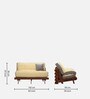 Double Futon in Mustard Wave Pattern Colour with Mattress
