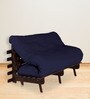 Double Futon with Mattress in Dark Blue Colour