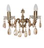 Double-Light Traditional Antique Cast Brass Wall Sconce