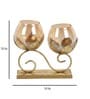 Double Lotus Glass Tealight Holder