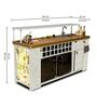 Double Model X Steel Bar Cabinet In Satvario Marble Finish With 30L Fridge