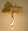 Double Passion Flower (Small) Wood & Banana Fibre Pendant Hanging Light