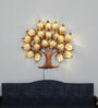 Double Petals Tree Brown Iron Wall Art With LED