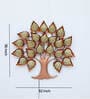 Double Petals Tree Brown Iron Wall Art With LED
