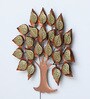 Double Petals Tree Brown Iron Wall Art With LED