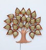 Double Petals Tree Brown Iron Wall Art With LED