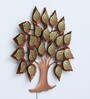 Double Petals Tree Brown Iron Wall Art With LED