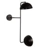 Double Shade Black Wall Sconce