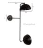 Double Shade Black Wall Sconce