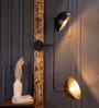 Double Shade Black Wall Sconce