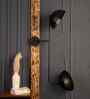 Double Shade Black Wall Sconce