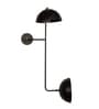 Double Shade Black Wall Sconce