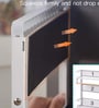 White Carbon Steel Double Shelf Magnetic Storage Rack