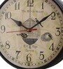 Double Side Antique Black Metal Railway Clock